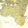 Скретч-карта мира на английском Discovery Map World Gold