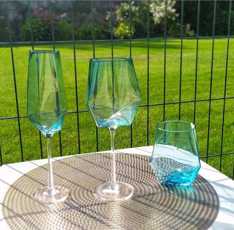 Келих для шампанського Блакитний діамант 350 мл