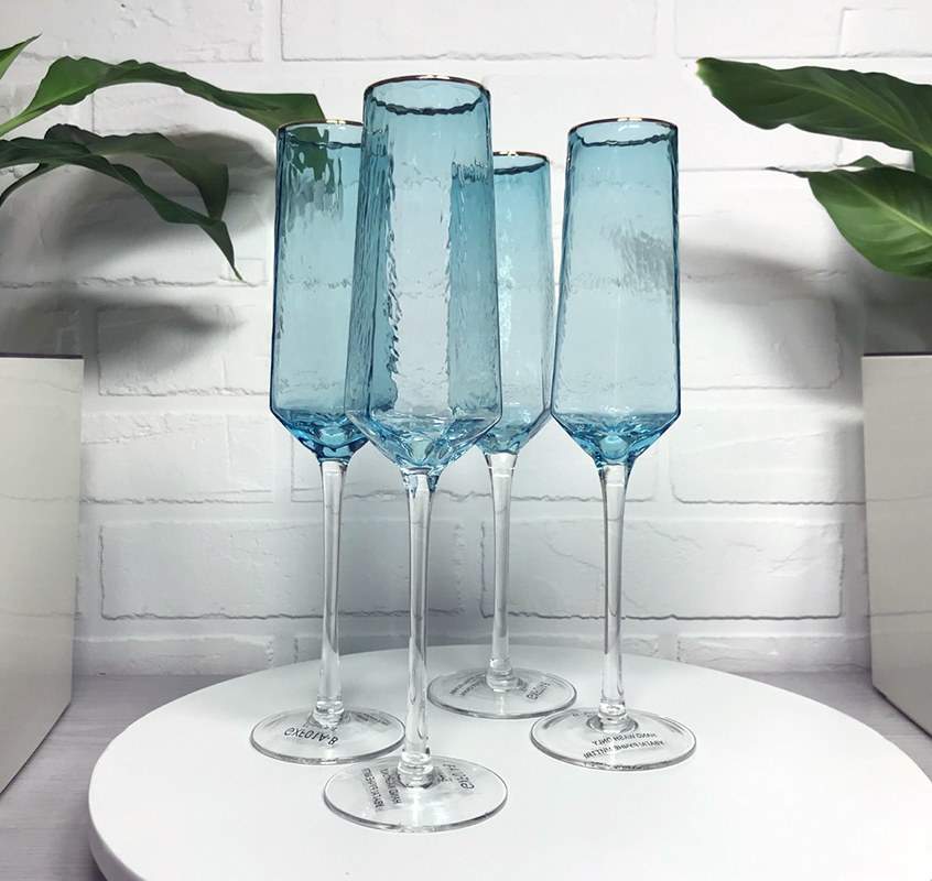 Келих для шампанського Блакитний діамант 350 мл