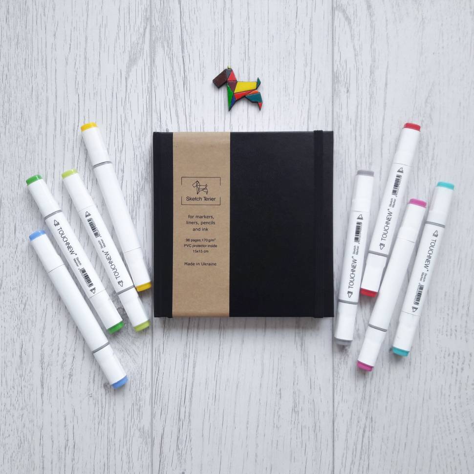 Скетчбук для маркерів Sketch Terier 15 x 15 см