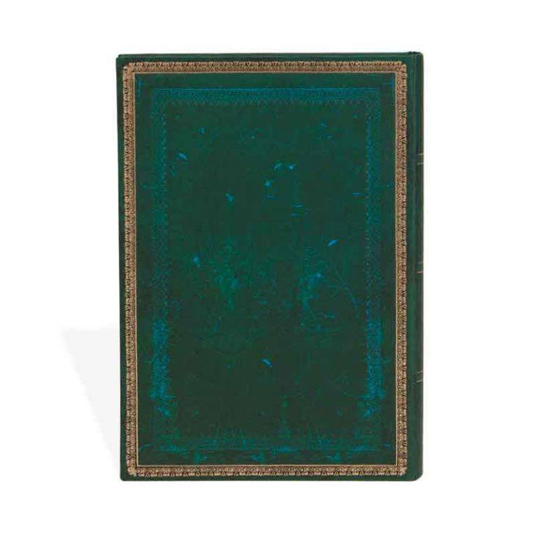 Средний блокнот Paperblanks Старая Кожа Классический  Зеленый Линия
