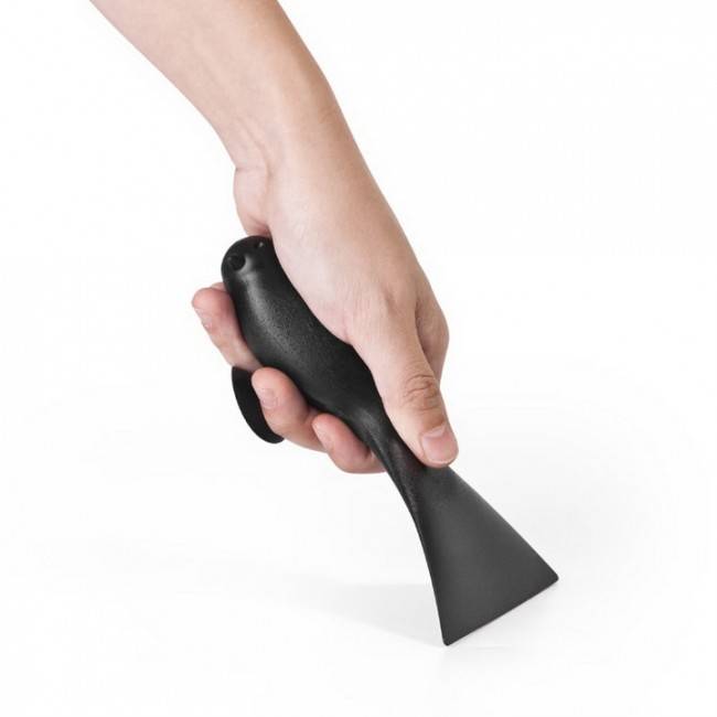 Скребок для стёкол и зеркал Qualy Воробей Черный