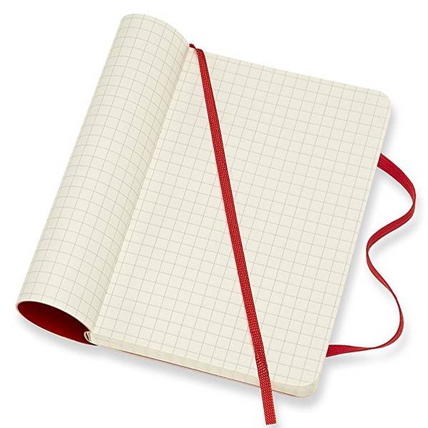 Кишеньковий блокнот Moleskine Classic М&#39;яка обкладинка Червоний Клітка