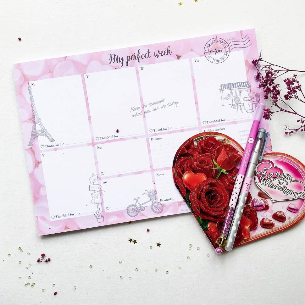 Отрывной еженедельник My Perfect Day Путешествия A4 52 листа