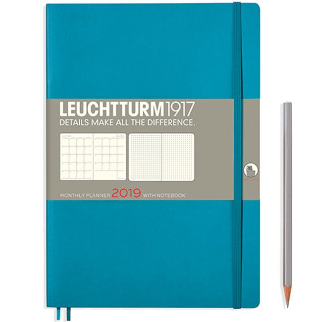 Ежемесячник с заметками Leuchtturm1917 Composition Мягкая обложка Тихоокеанский Зеленый 2020 (360045)