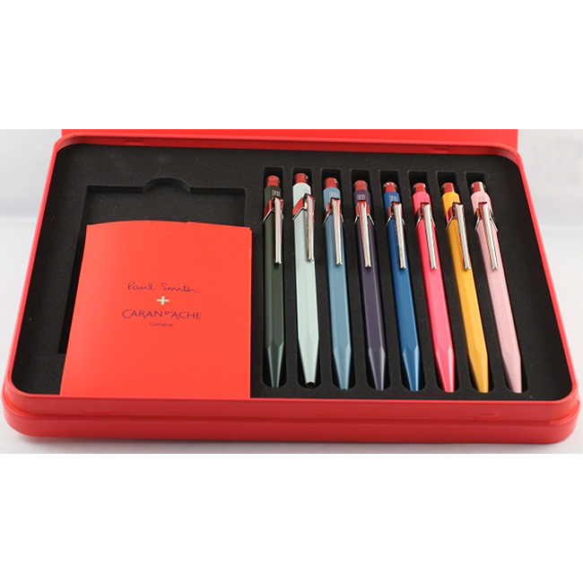 Набор Caran d'Ache 849 Paul Smith 8 ручек в подарочном боксе