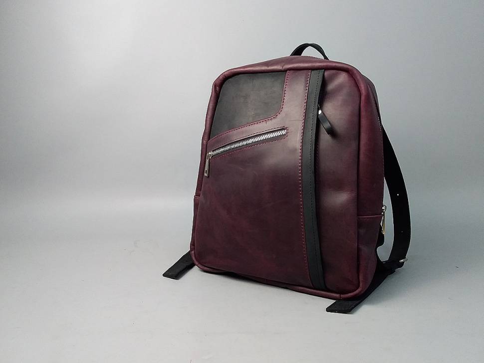 Кожаный рюкзак AV2 Зеленый (P515)