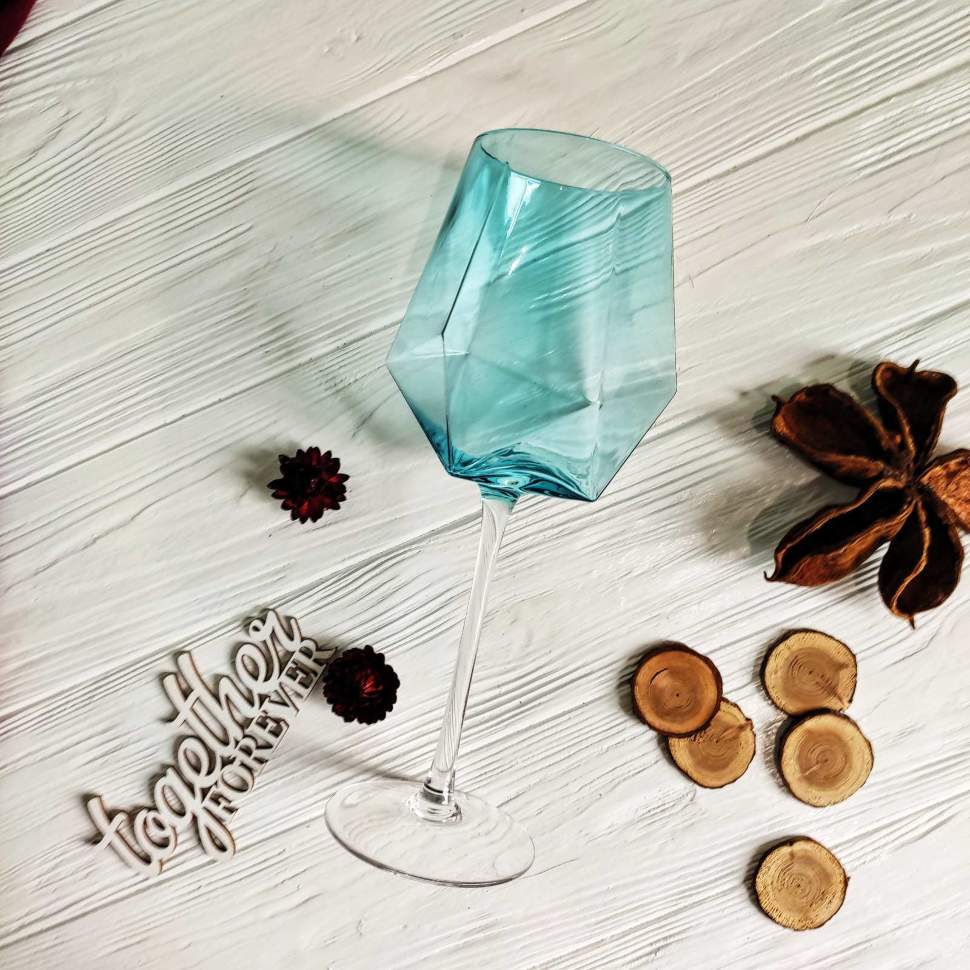 Бокал для вина Голубой бриллиант 600 мл