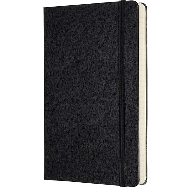 Середній блокнот Moleskine Classic Expanded Тверда обкладинка Чорний Лінія