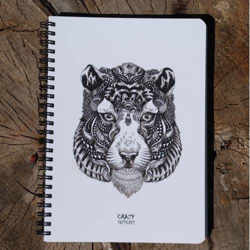 Скетчбук Crazy Sketches Tiger 100 г /м2 Скетчбук Crazy Sketches Tiger 100 г /м2