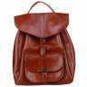 Кожаный женский рюкзак Dekey Classic Рыжий Алькор