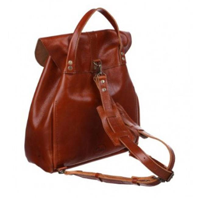 Кожаный женский рюкзак Dekey Classic Рыжий Алькор