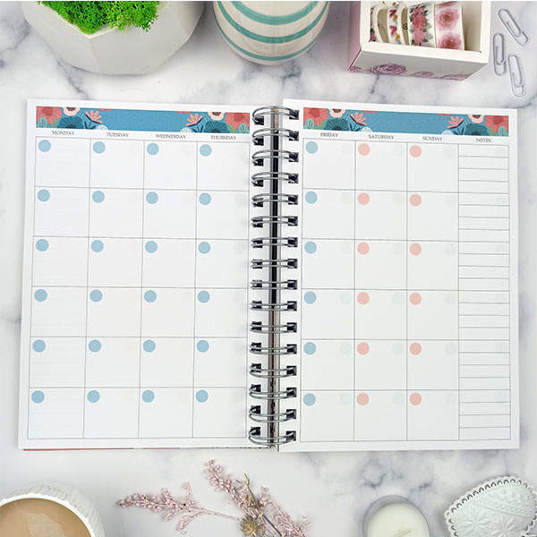 Планер на пружине MriyTaDiy Листья Розовый