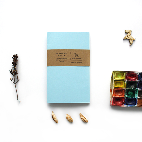 Скетчбук для маркеров Sketch Terier мини Голубой