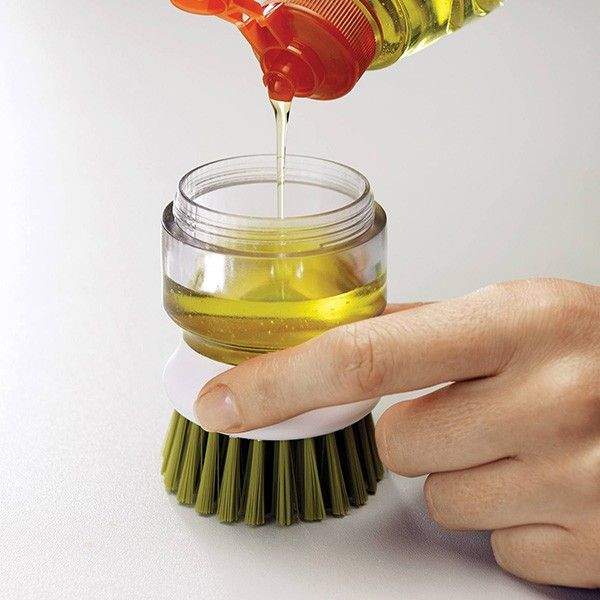 Щетка для посуды с Дозатором Жидкого мыла Joseph Joseph Palm Scrub Зеленая