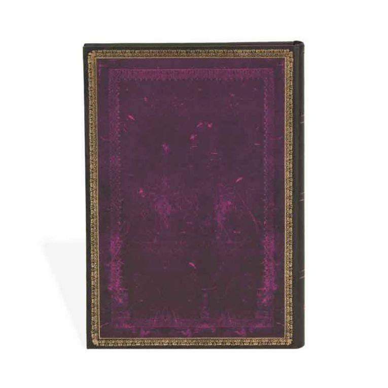 Средний блокнот Paperblanks Старая Кожа Классический Фиолетовый Линия