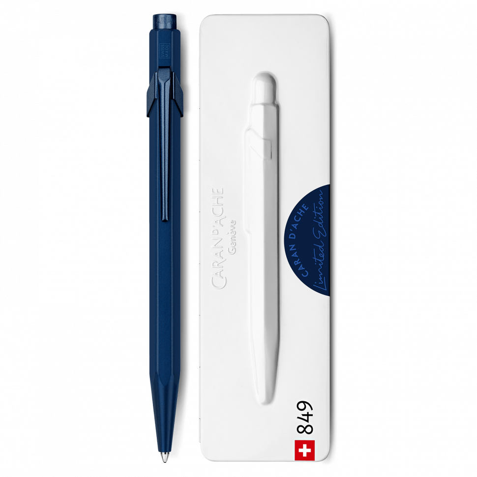 Ручка Caran d'Ache 849 Claim Your Style Монохром Синяя + box