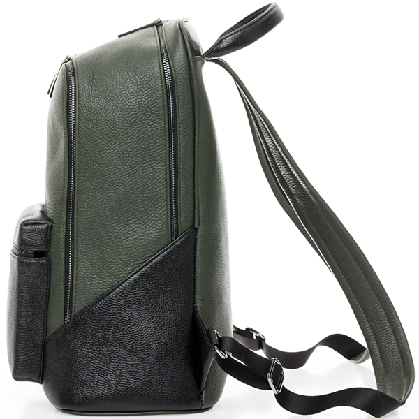 Рюкзак кожаный Yana Belyaeva Хаки+черный