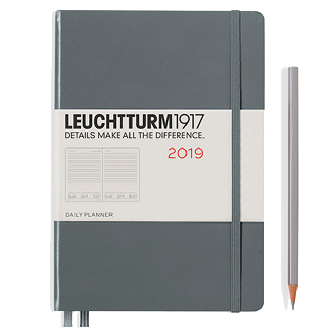 Щоденник Leuchtturm1917 Середній Антрацит 2019 (357879)