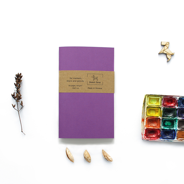 Скетчбук для маркеров Sketch Terier мини Фиолетовый