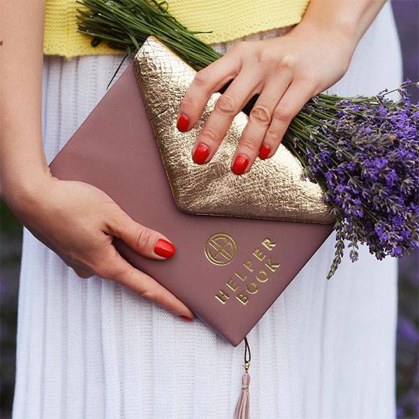 Дневник целей Helper Book Розовый с золотом