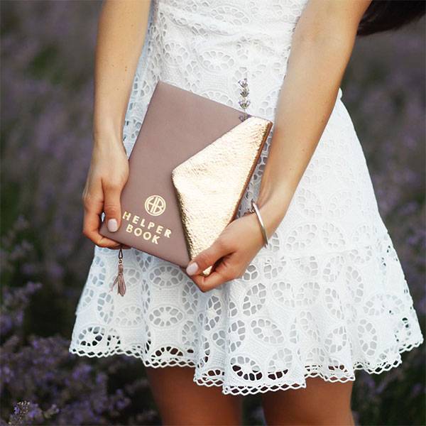 Дневник целей Helper Book Розовый с золотом