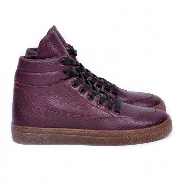 Кожаные кеды Jizuz Industry Wine