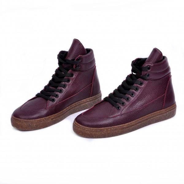 Кожаные кеды Jizuz Industry Wine