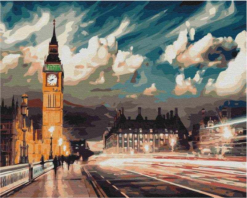 Картина по номерам Сумерки над Лондоном 40x50 см