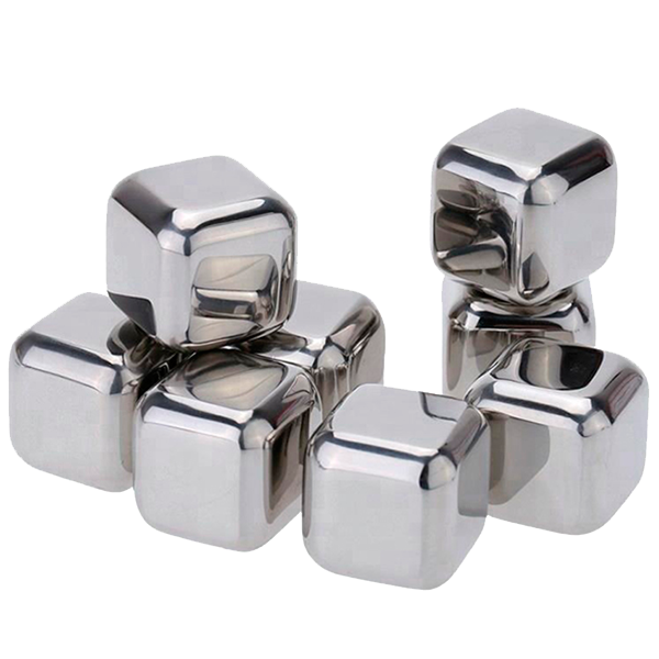 Набор стальных камней для виски (8 шт) + щипцы Be Different