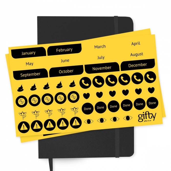 Планер Gifty It's a Plan Желтый