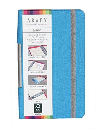 Блокнот Arwey Ando Голубой с ручкой