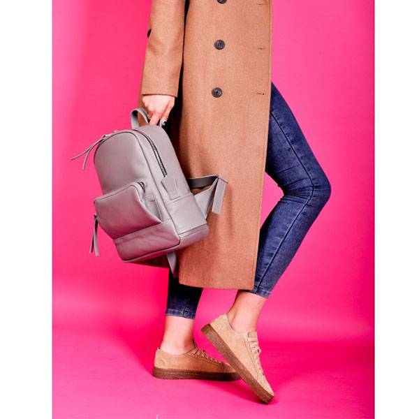 Кожаные кеды Classic бежевые