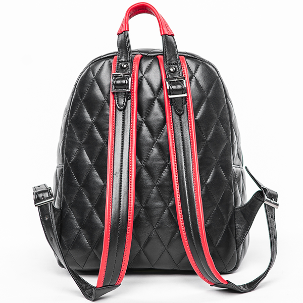 Рюкзак кожаный S Yana Belyaeva Черный+красный