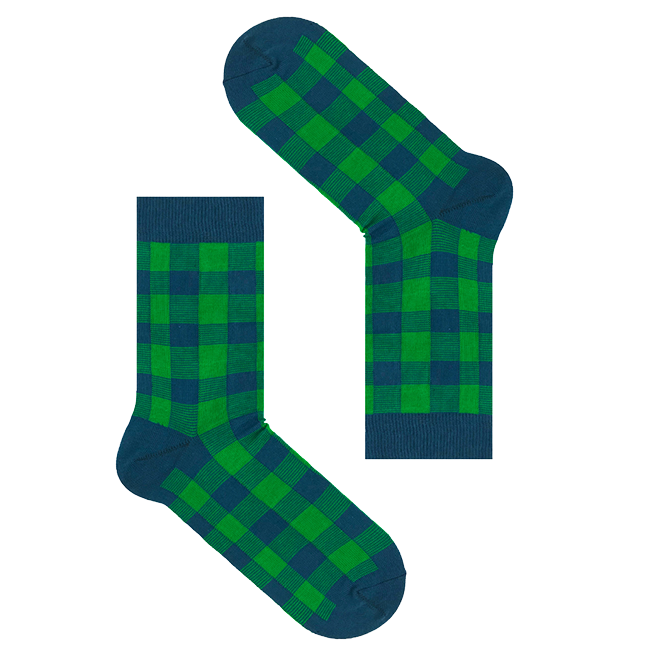 Носки высокие MySox Tartan Зеленые