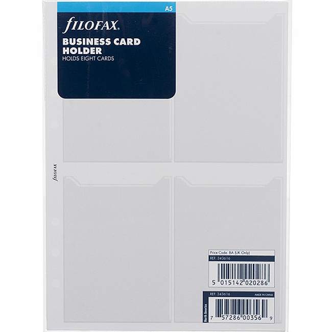 Карман для визиток Filofax A5 (343616)