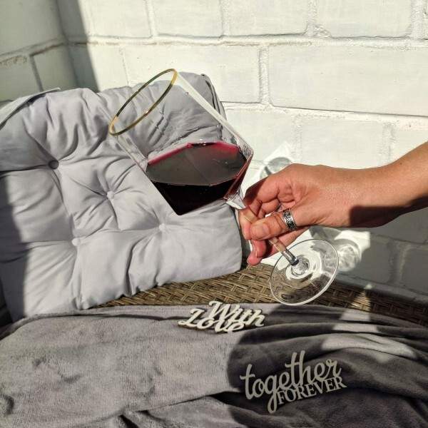 Бокал для вина Бриллиант прозрачный с позолотой 650 мл