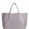 Кожаная женская сумка с ремнем Poolparty Soho RMX Grey
