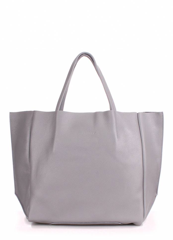 Шкіряна жіноча сумка з ременем Poolparty Soho RMX Grey