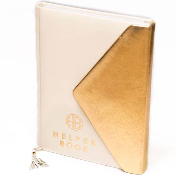 Дневник целей Helper Book Белый с золотом