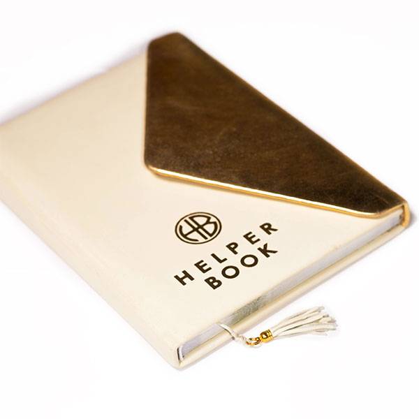Дневник целей Helper Book Белый с золотом