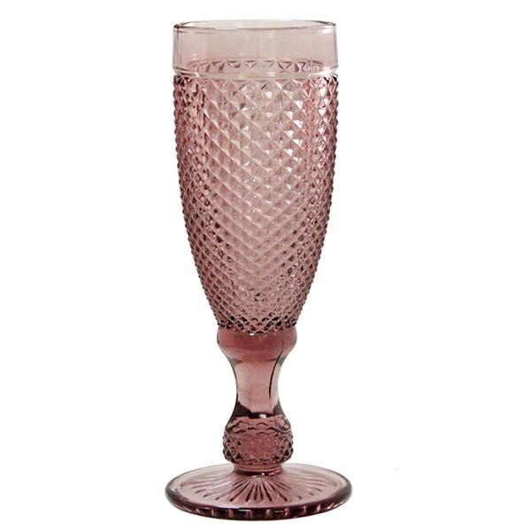 Бокал для шампанского Амбер розовый 150 мл