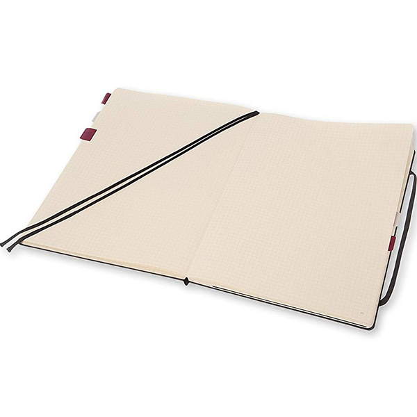 Великий блокнот Workbook Moleskine чорний Клітка