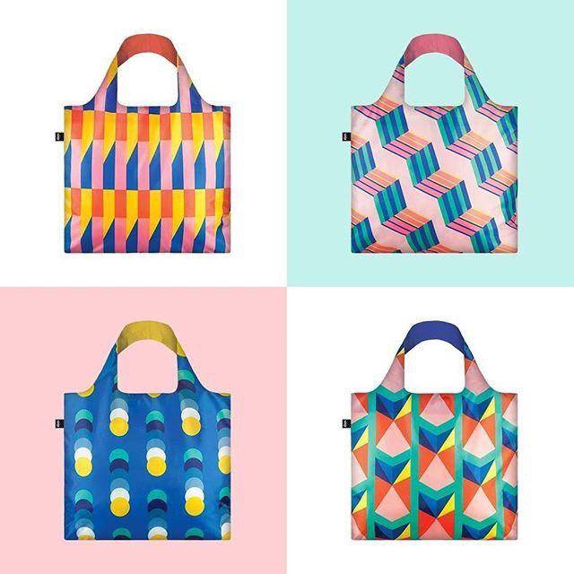 Сумка для покупок складная LOQI GEOMETRIC Stripes