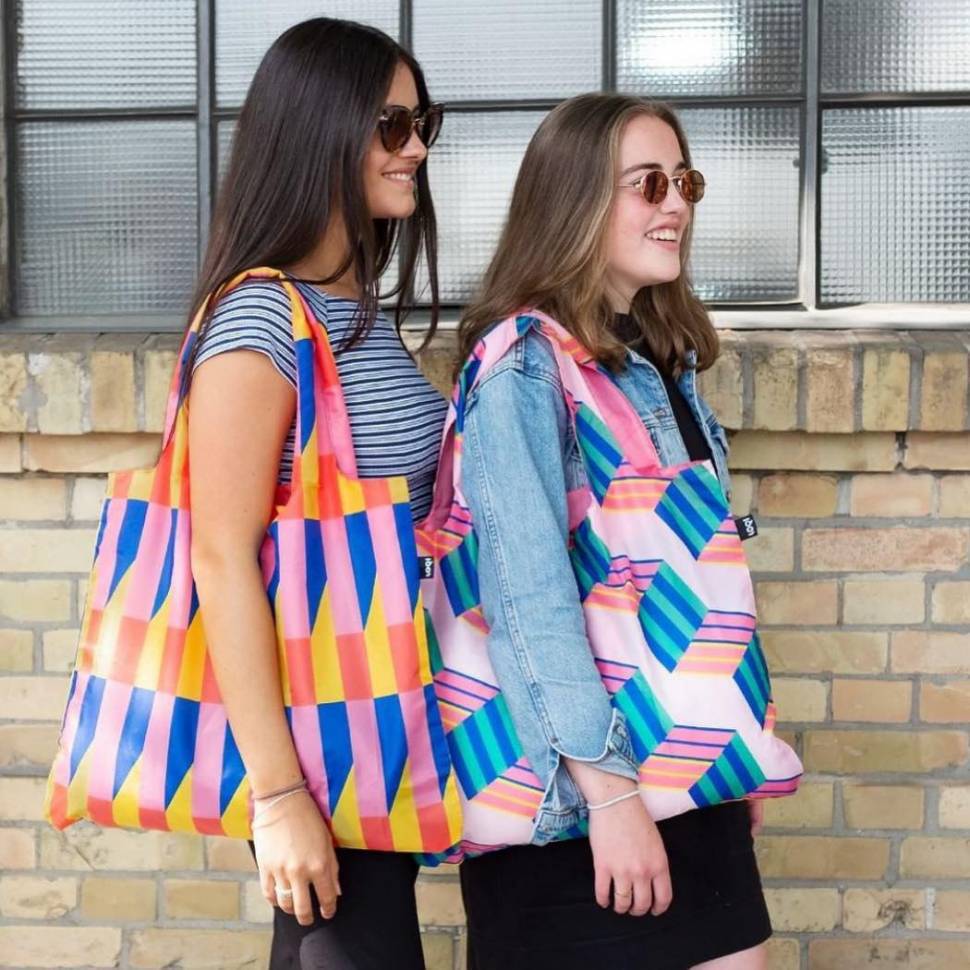 Сумка для покупок складная LOQI GEOMETRIC Stripes