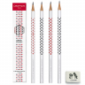 Набір простих олівців HB Caran d'Ache Grafik (4 шт + ластик)