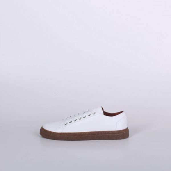 Кеды из кожи Jizuz Classic White на пробковой подошве