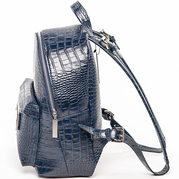 Рюкзак кожаный Croc S Yana Belyaeva Синий