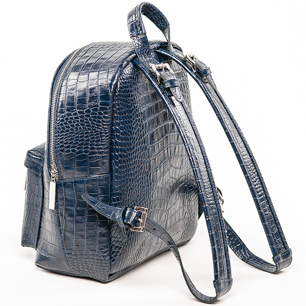 Рюкзак кожаный Croc S Yana Belyaeva Синий