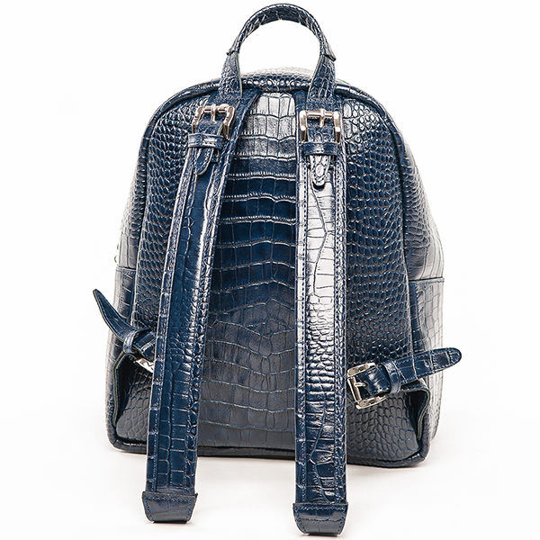 Рюкзак кожаный Croc S Yana Belyaeva Синий